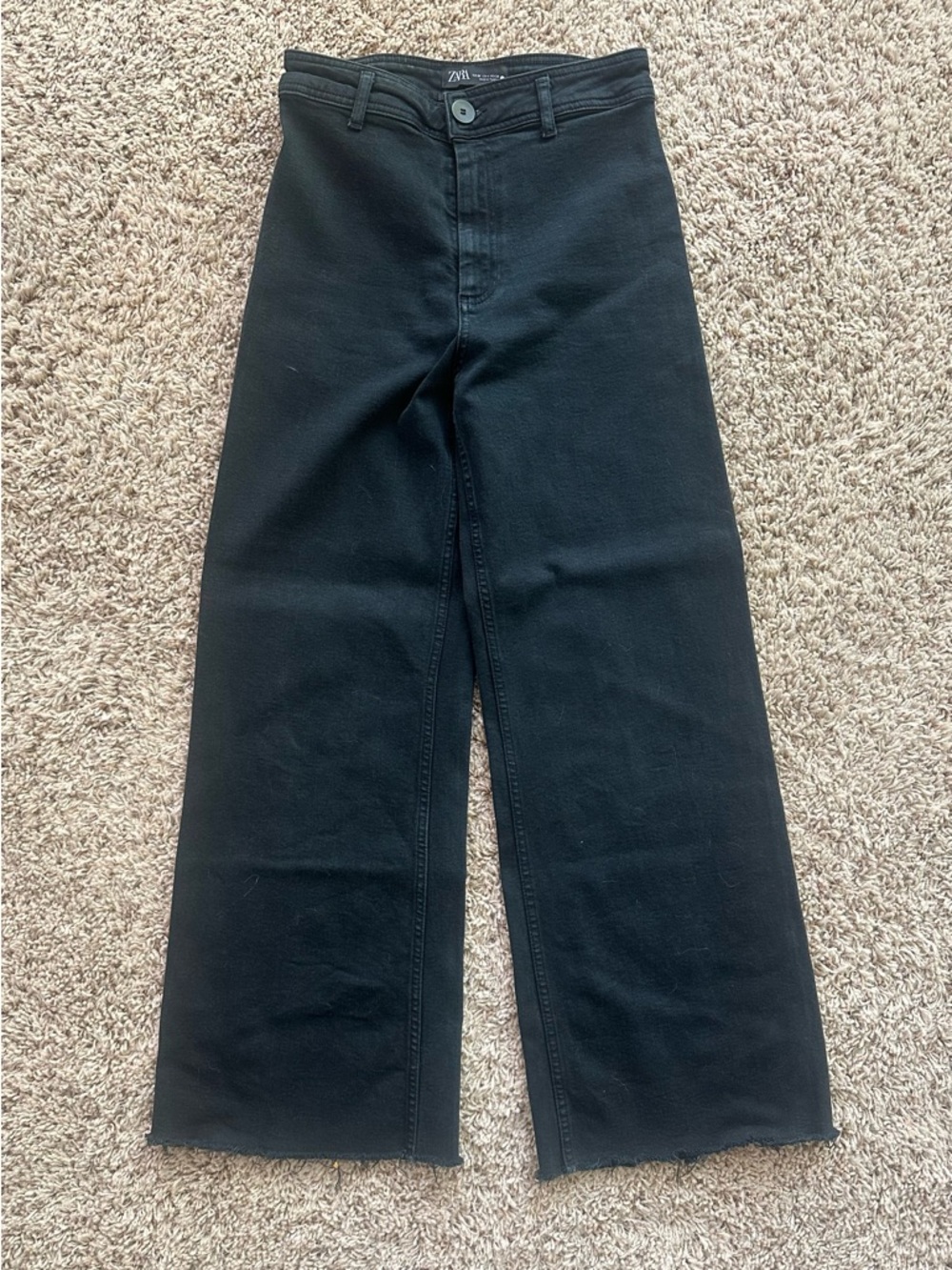 Zara The Marine Straight Black Jeans